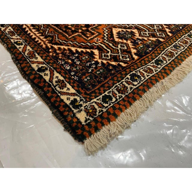 1970s 1970s Persian Shiraz , 2'7' X 3'1" For Sale - Image 5 of 5