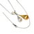 Gold 18 Karat Gold Fancy White Yellow Diamond 0.60 Carat White Golden Pearls Pendant For Sale - Image 8 of 8
