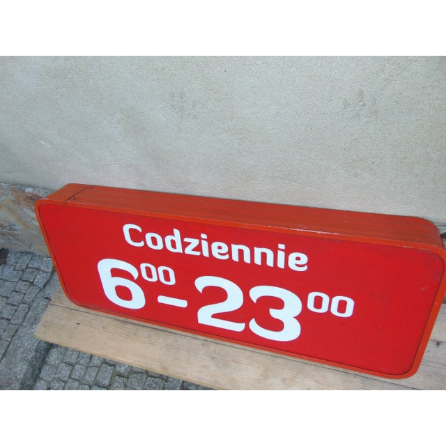 Industrial Double-Sided Neon Sign, 1980s, in Good conditions. Designed 1980 to 1989