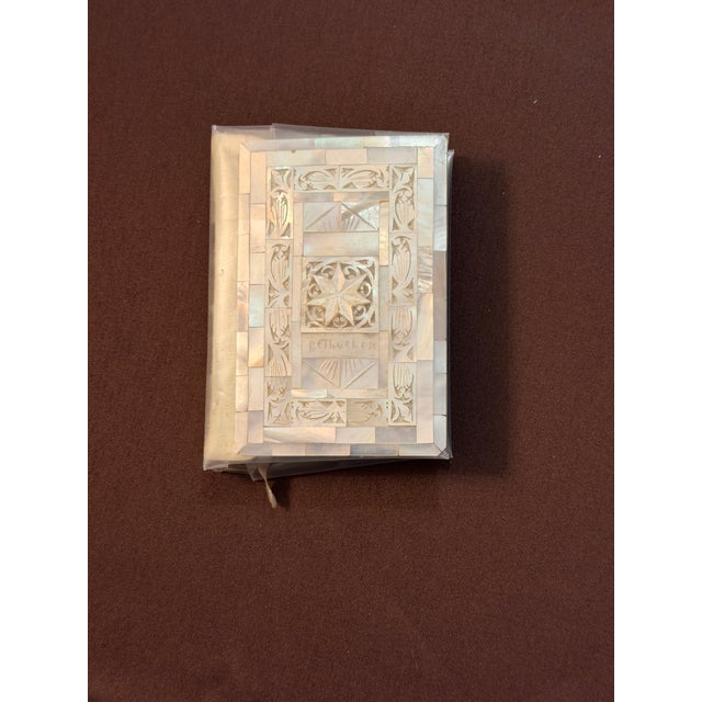 Shell Mid-Century Limited Edition Mother-of-Pearl Inlay New Testament of the Holy Bible. For Sale - Image 7 of 7