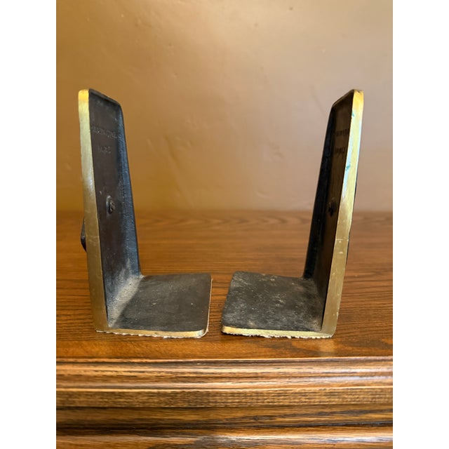 Mid-Century Modern Mid 20th Century Dayagi Israeli Enameled Brass Holy Family Bookends, a Pair For Sale - Image 3 of 6
