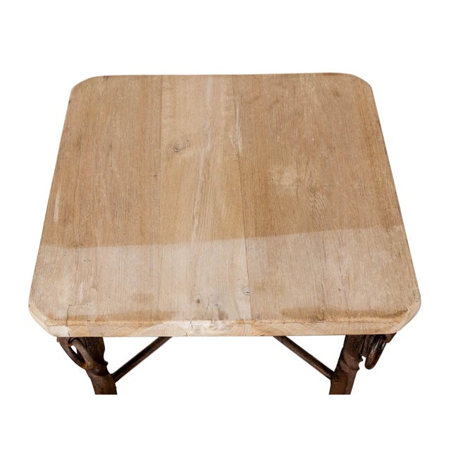 French Antique Iron Cocktail Table For Sale - Image 3 of 5