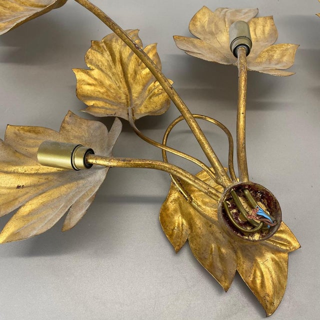 Florentiner Gilt Leaf Wall Lights in the style of Hans Kögl, Italy, 1980s, Set of 2 For Sale - Image 17 of 18