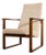 Vintage Lounge Chair with Square Frame and Off-White Diamond Pattern, 1950s For Sale