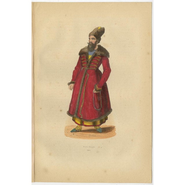 Title: "1844 Cultural Figures: Engraved Prints of Traditional Attires" : This compilation features three handcoloured...