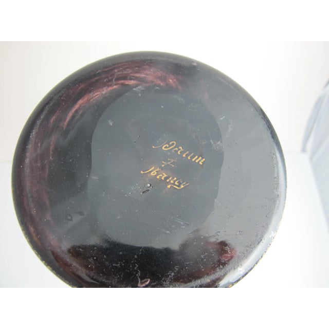 Antique Daum Nancy Etched Enamel Orchid & Insect Vase 12.75" Tall Art Glass Vase For Sale - Image 9 of 9