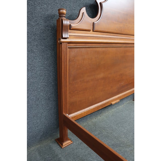 Dutch Designs Cherry Wood King Bed, Traditional Federal Style Bed Frame For Sale - Image 15 of 18
