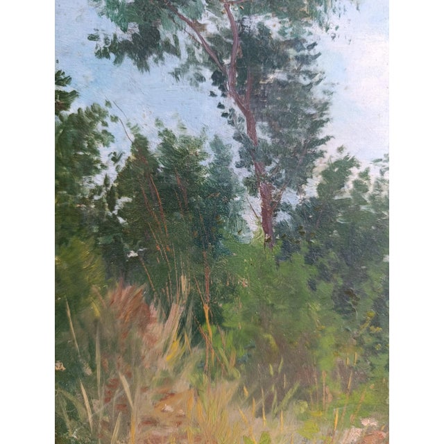 Gillaz, Landscape, 1950s, Oil Painting on Board For Sale - Image 6 of 10