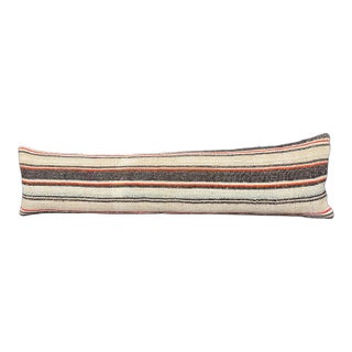 Turkish Hemp Pillow Cushion Natural Beige Black Cushion Cover 12x46 For Sale