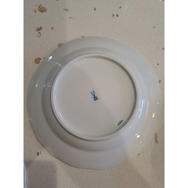 Early 1900's Meissen Salad Plates - Set of 6 For Sale In Miami - Image 6 of 16