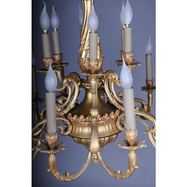 19th Century Gilt Bronze Chandelier, France, 1890s For Sale - Image 11 of 15