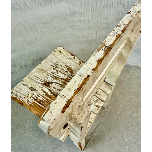 Charming Antique Gustavian Child’s Wooden Chair With Chippy Paint Finish & Rustic Vibe, Dating From Early 20th Century For Sale In San Antonio - Image 6 of 12