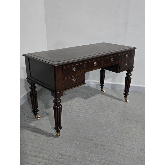 Antique Victorian Mahogany Desk, 1880 For Sale - Image 3 of 13