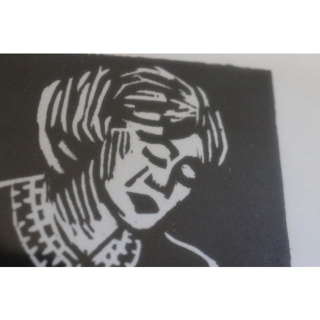 Unique 1989 Doug Anderson Original Woodblock Print - Hand-Signed Monoprint Figural Art For Sale - Image 13 of 17