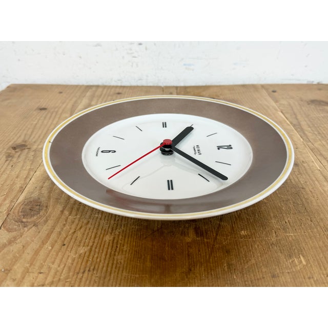 Vintage East German Porcelain Wall Clock from Weimar Electric, 1970s For Sale - Image 11 of 18