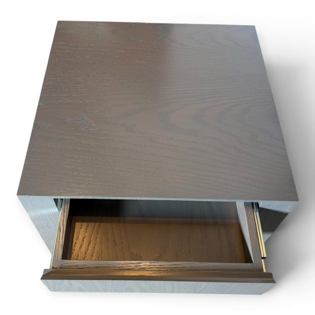 2010s Parsons Walnut Bedside Tables- A Pair For Sale - Image 5 of 5
