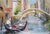 Mid 20th Century Vintage 20th C Framed Impressionistic Venetian Canal Scene Oil Painting For Sale - Image 5 of 15