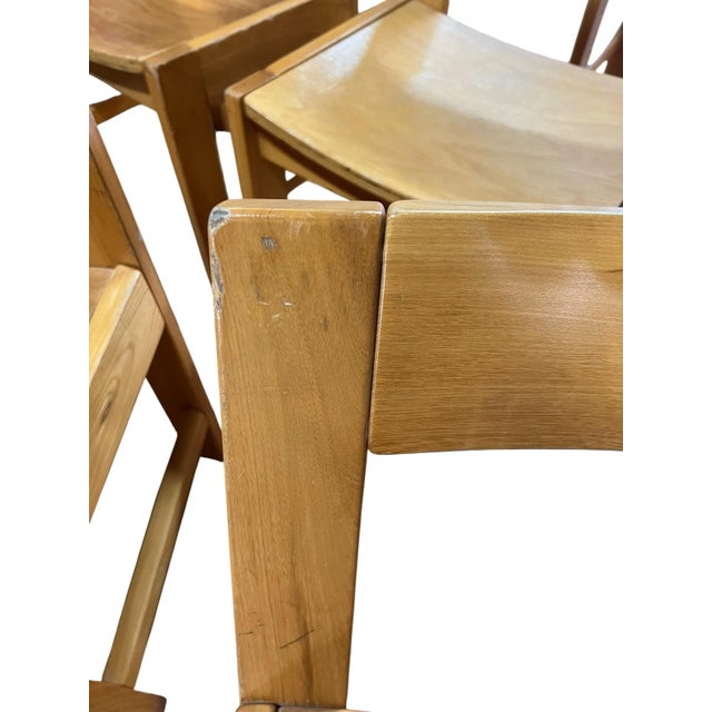 Vintage Thonet Maple Saddle Seat Chair’s - Set of 8 For Sale - Image 11 of 12