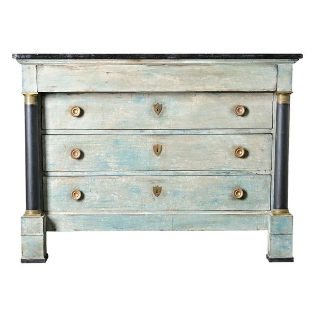 French 19th Century Painted Empire Commode For Sale In Baton Rouge - Image 6 of 14