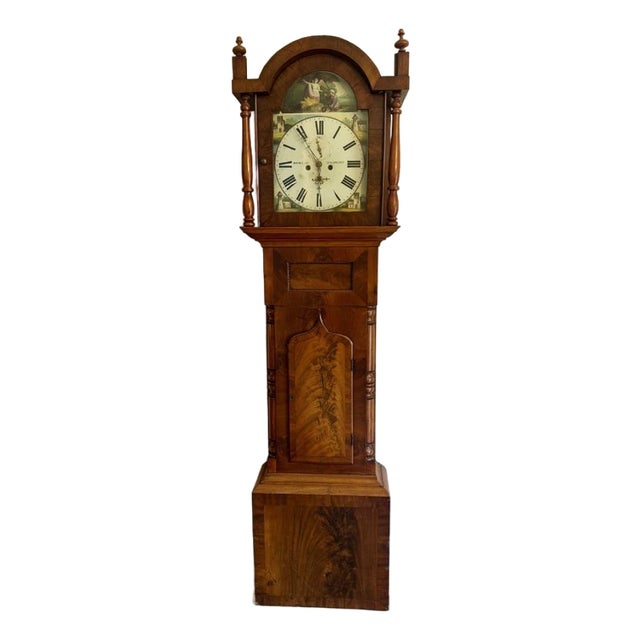 Antique Mahogany Arch Dial Longcase Clock, 1820 For Sale