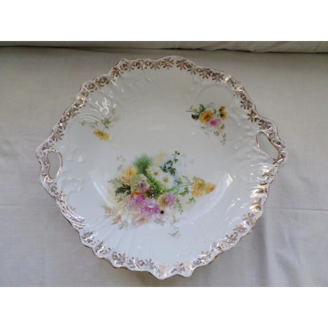 Victorian Carl Tielsch Ct German Porcelain Serving Bowl With Handles For Sale - Image 3 of 7