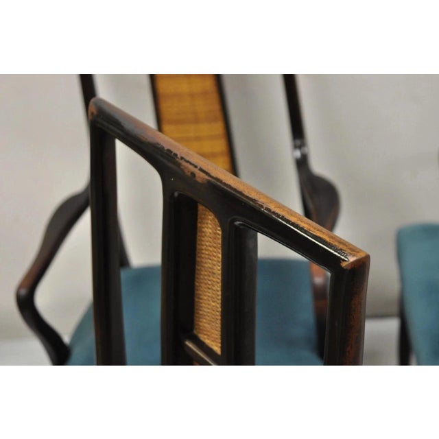 Mid 20th Century Vintage John Stuart Cane Back Mid Century Modern Asian Dining Chairs - Set of 10 For Sale - Image 5 of 12