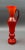 Red Vintage Mid-Century Italian Red Flame Art Glass Handled Sculptural Pitcher For Sale - Image 8 of 8