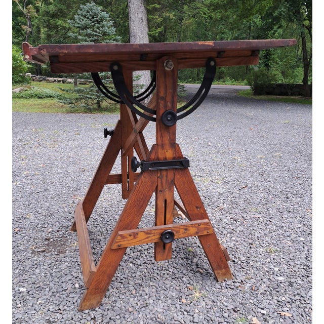 1920s Antique Keuffel & Esser Popular Drawing Table For Sale - Image 5 of 13