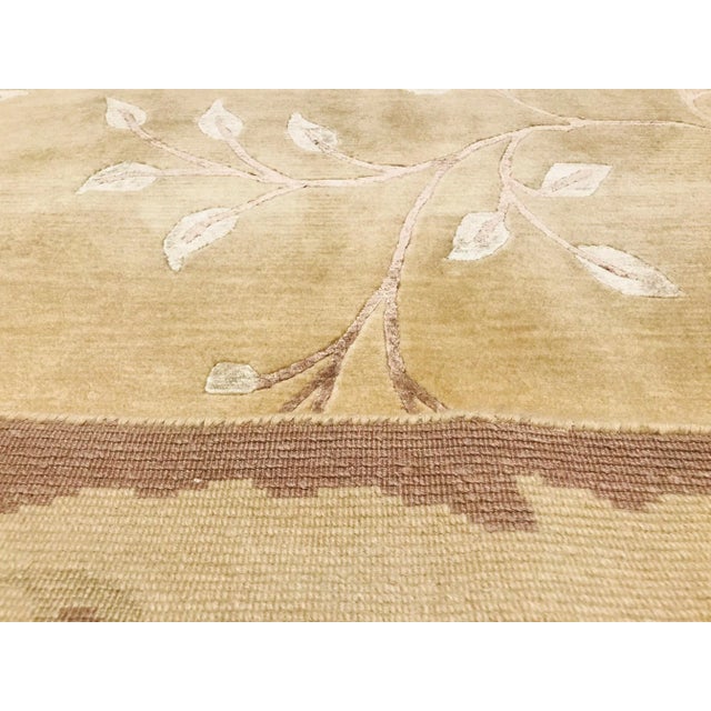 Nepalese Rug with Leaves and Branches, 1980s For Sale - Image 4 of 17