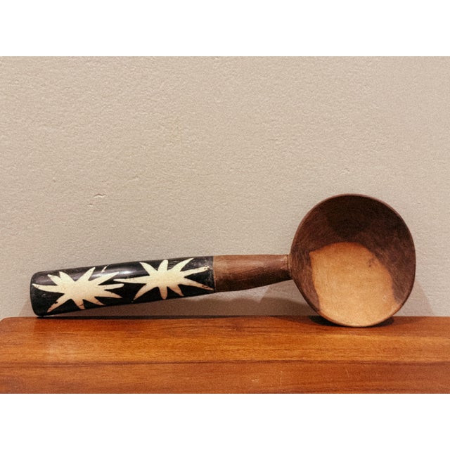 Decorative Wooden Spoon with Inlays, 1980s For Sale - Image 3 of 7
