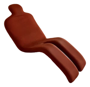 Bouloum Chaise Lounge Chair by Olivier Mourgue in Original Burnt Orange Textile