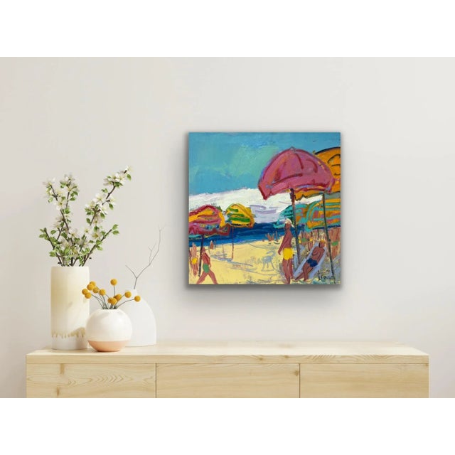 2020s Impressionistic Seascape Original Oil Painting For Sale - Image 5 of 9