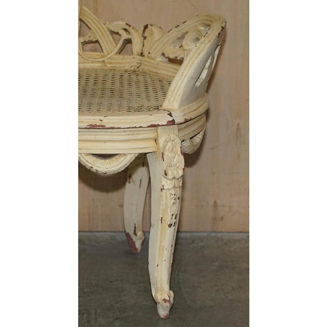 Beige Antique French Window Seat Bench, 1880 For Sale - Image 8 of 18