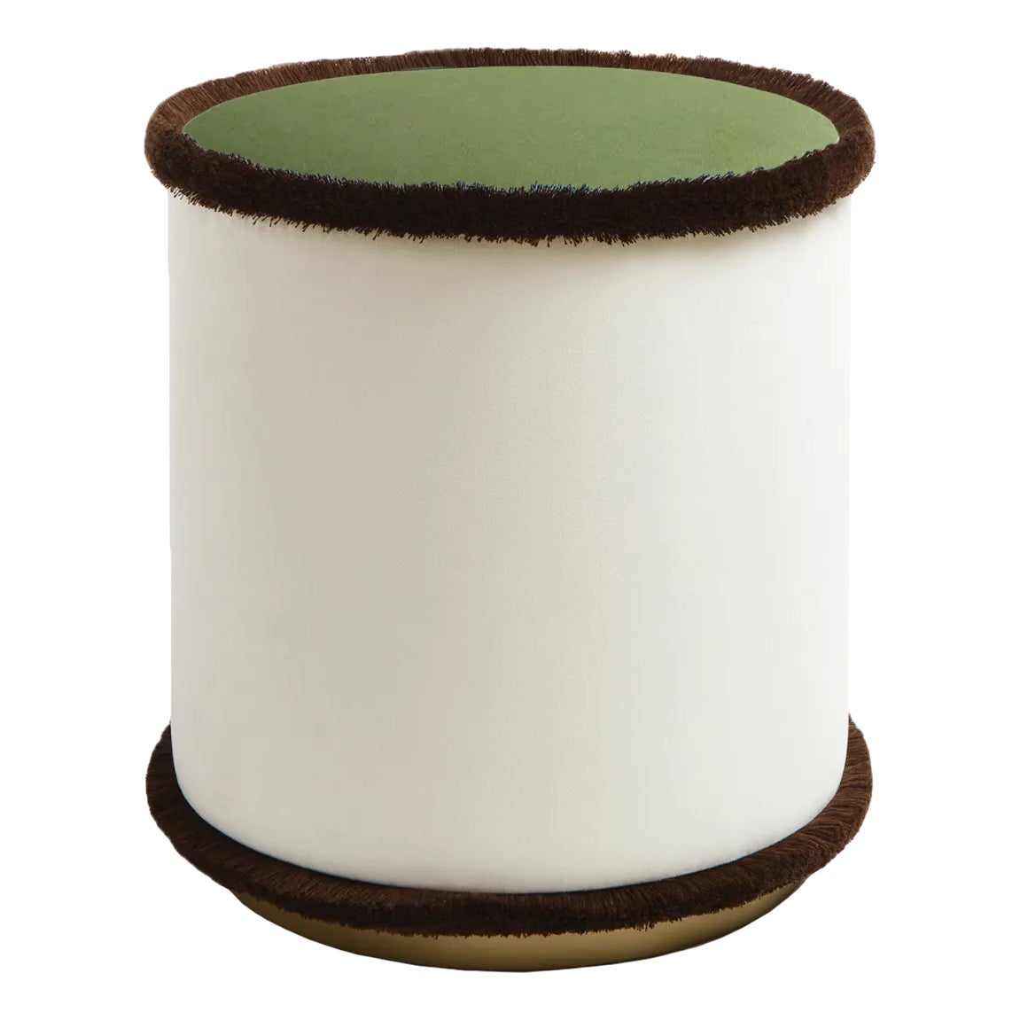 Il Pouf in Graphic Green White Brown from Lo Decor