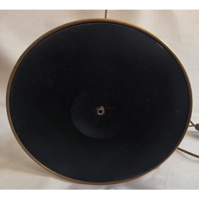 Italian Sculptural Table Lamp in Brass and Acrylic Glass with Embedded Vienna Cane, Italy, 1975 For Sale - Image 13 of 14