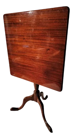 19th C Tilt Top Mahogany Table