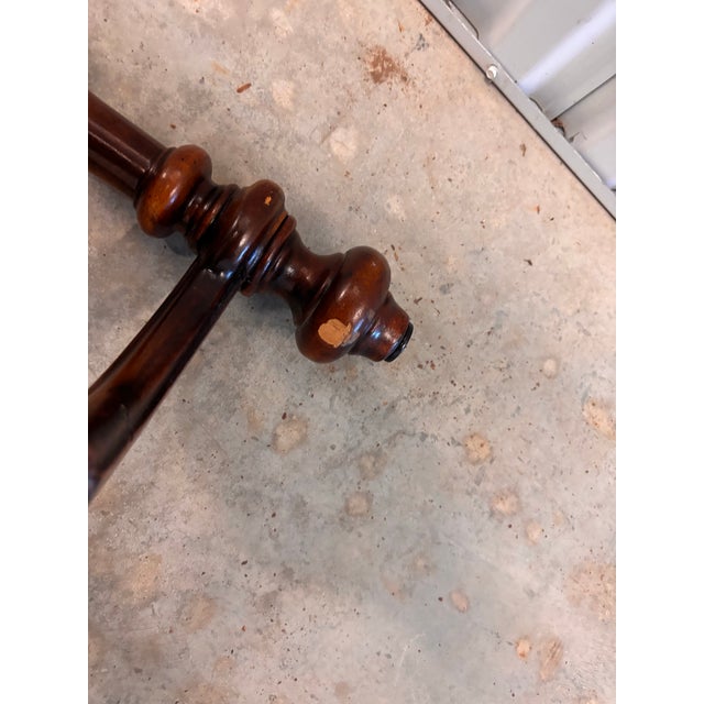 Early 20th Century Theodore Alexander Burgundy Leather and Brass Studded Armless Side Chair for Library Dining For Sale - Image 10 of 12