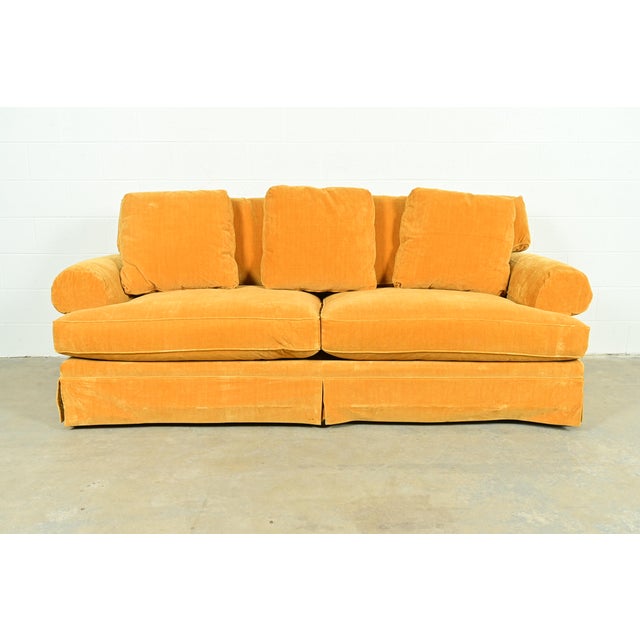 An outstanding contemporary upholstered sofa By Baker Furniture USA, Late 20th Century Fully upholstered in original...