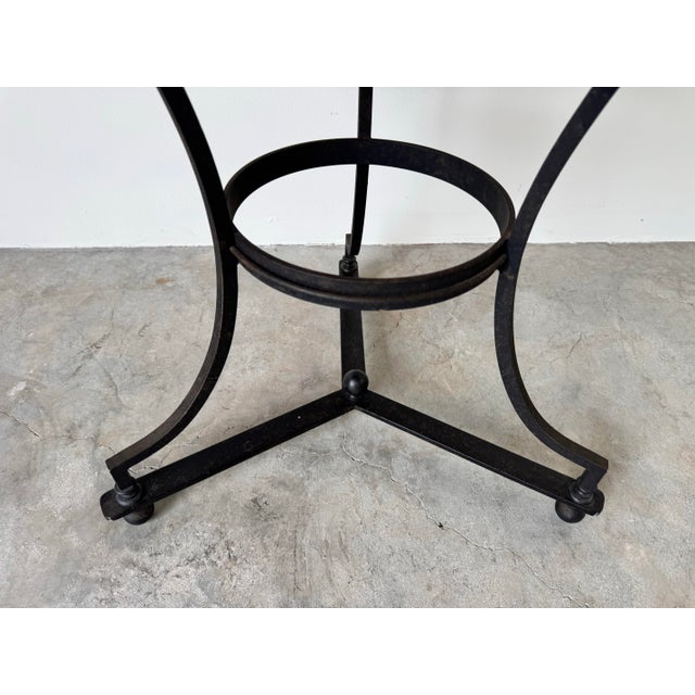 Vintage Baker Furniture Milling Road Walnut Top and Metal Accent Table For Sale - Image 9 of 12