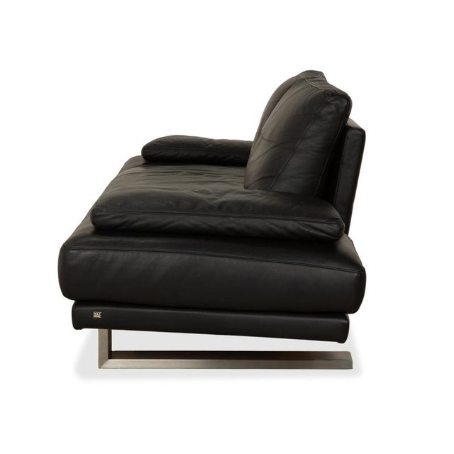 Model 6600 2-Seater Sofa in Black Leather from Rolf Benz For Sale - Image 14 of 15