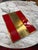 Vintage Red Lacquer & Brass Serving Tray With Handle For Sale In Los Angeles - Image 6 of 7