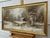 Snowy Cabin in the Woods - A Serene Winter Landscape Vintage Oil Painting 1975 Circa For Sale - Image 6 of 12