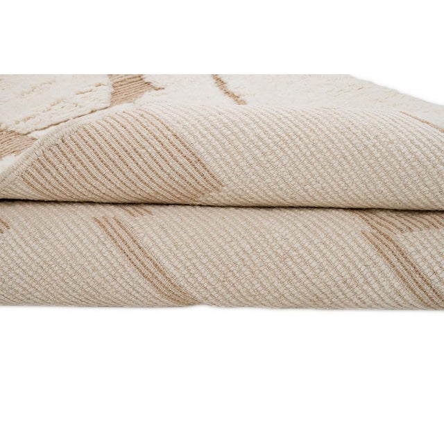 Contemporary Hand-Knotted Wool Rug by Azele Studio For Sale - Image 3 of 9