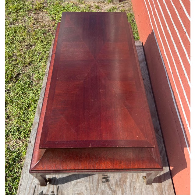 Early 21st Century Canterbury Mahogany Designer Michael Berman Limited Brass Castered Cocktail Coffee Table For Sale - Image 5 of 12