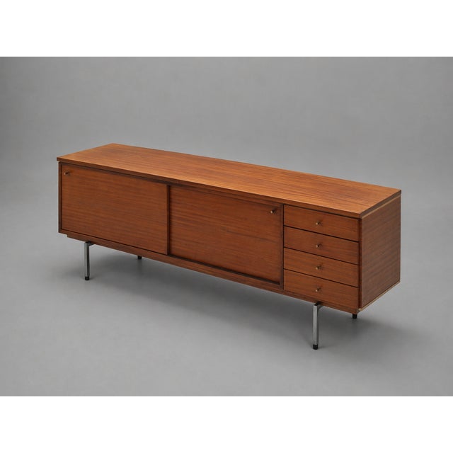 Mid-Century Modern Large Model 167/6 Credenza by Pieter de Bruyne for Al Meubel / V-Form, Belgium, 1961 For Sale - Image 3 of 11