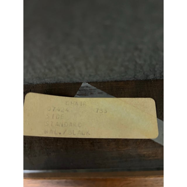 Black 1960s Mid-Century Modern Jens Rise Style Captains Walnut Arm Chairs With Black Leather - Set of 2 For Sale - Image 8 of 10