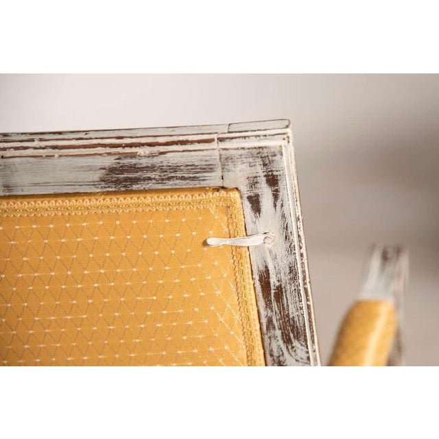 Louis XVI Style Distressed Armchairs, 1950, Set of 3 For Sale - Image 16 of 18