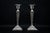 These candlesticks are likely made of silver-plated base metal using electroplating, a widespread industrial technique in...