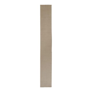Rug & Kilim’s Modern Textural Extra-Long Runner Rug in Cream Tones For Sale