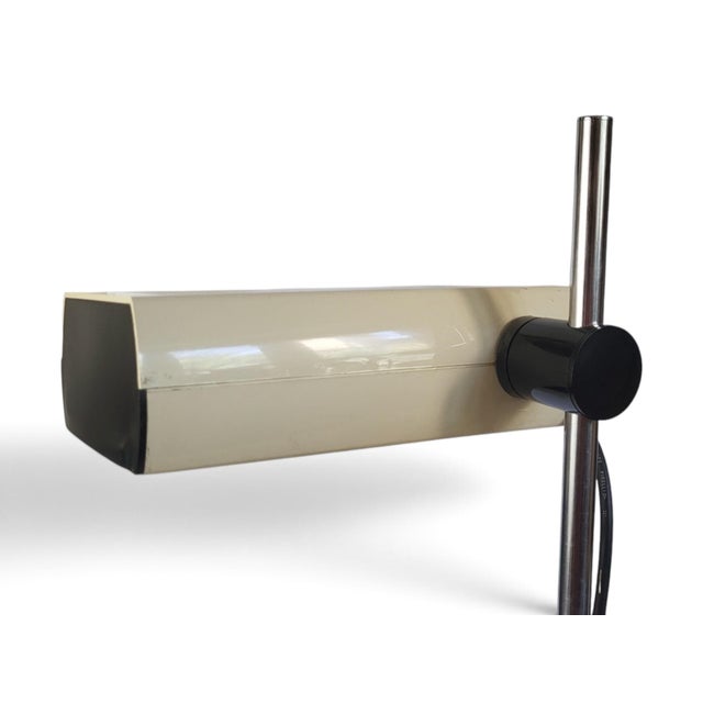 Cream Vintage Manade Desk Lamp by Jean-René Talopp for Samp, France, 1970s For Sale - Image 8 of 15